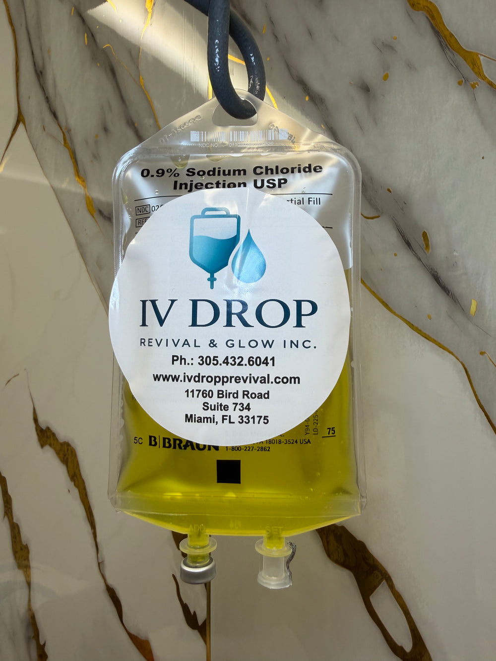 IV Drop Revival & Glow custom IV drip bag